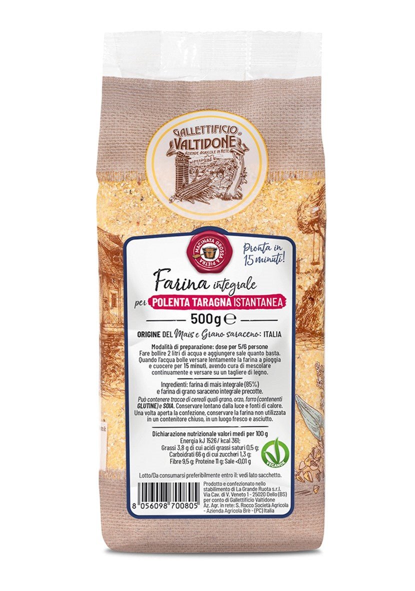 Farina integrale per polenta taragna istantanea TRADIZIONALE