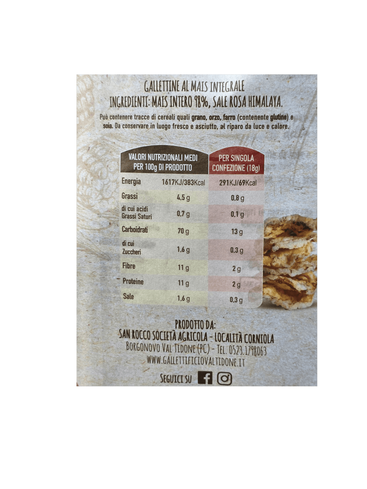 MULTIPACK GALLETTINE Mais PREGIATO 72g 4x18g